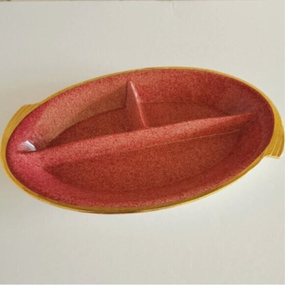 Royal Winton Grimwades Mottled Pink Vintage Divided Tray MCM Decor - Picture 3 of 9